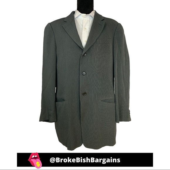 Giorgio Armani Other - Giorgio Armani Collezioni Gray Striped Blazer 42 R